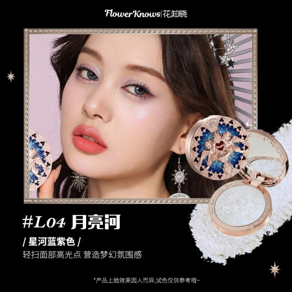 The Flower Knows Little Angel Collection Relief Highlight Face Powder Iluminador Makeup Contour Highlighter Palette 8g/0.3Fl.oz