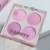 4 Colors Matte Blush Powder Set - Sweet Warm Tone Face Makeup Cheek Brightener Cosmetic Illuminator for Enhanced Facial Beauty