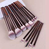 Soft Bristle Kabuki Blending Makeup Brush Set 13Pcs Foundation Eyeshadow Blush Cosmetic Tool Professional Salon Daily Facial Makeup Supply