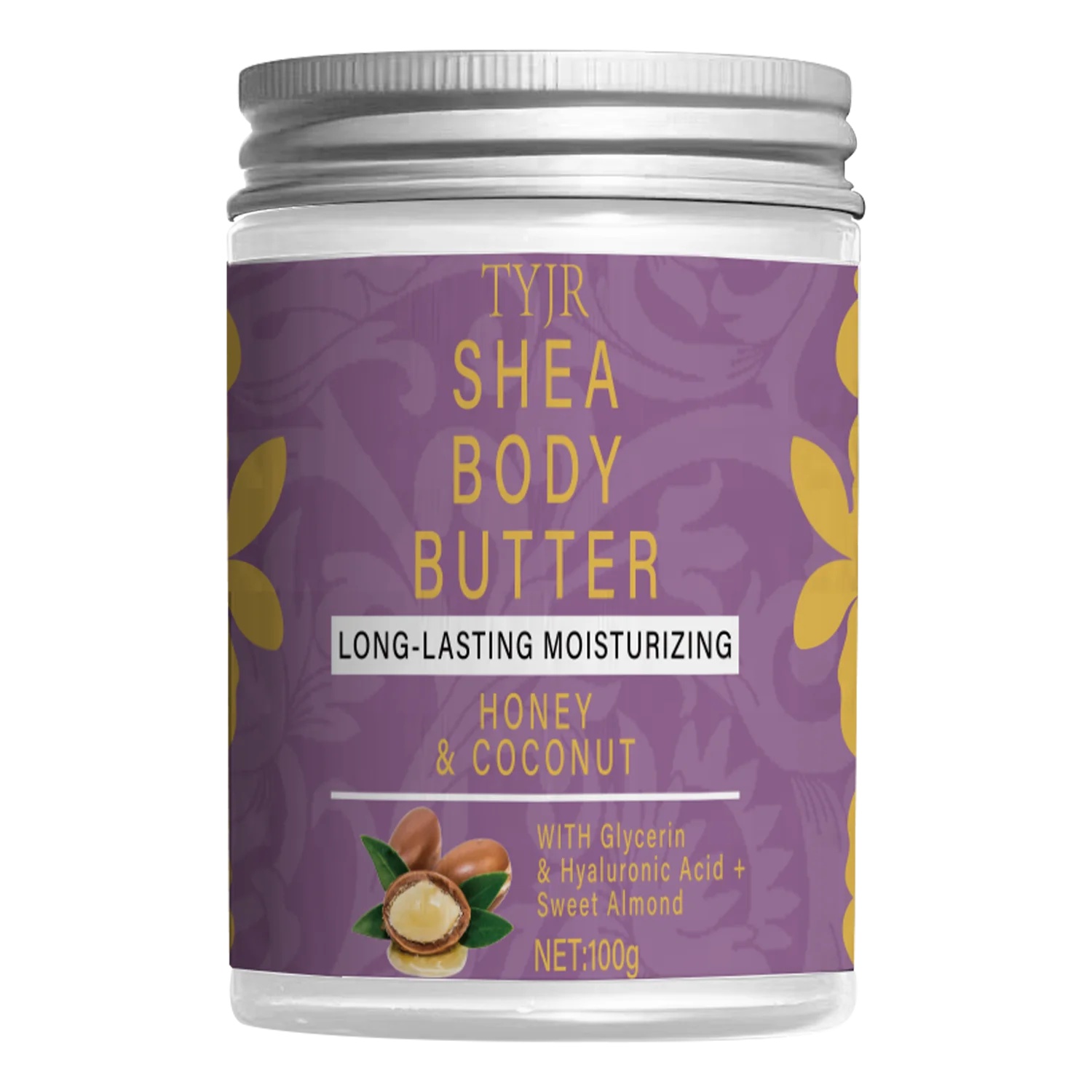 Shea Butter Moisturizing Body Cream, Makes Skin Softer and More Supple, Tightens Skin, Makes Skin Brighter and More Radiant, Nourishes the Body during Massage, Suitable for Dry and Chapped Skin