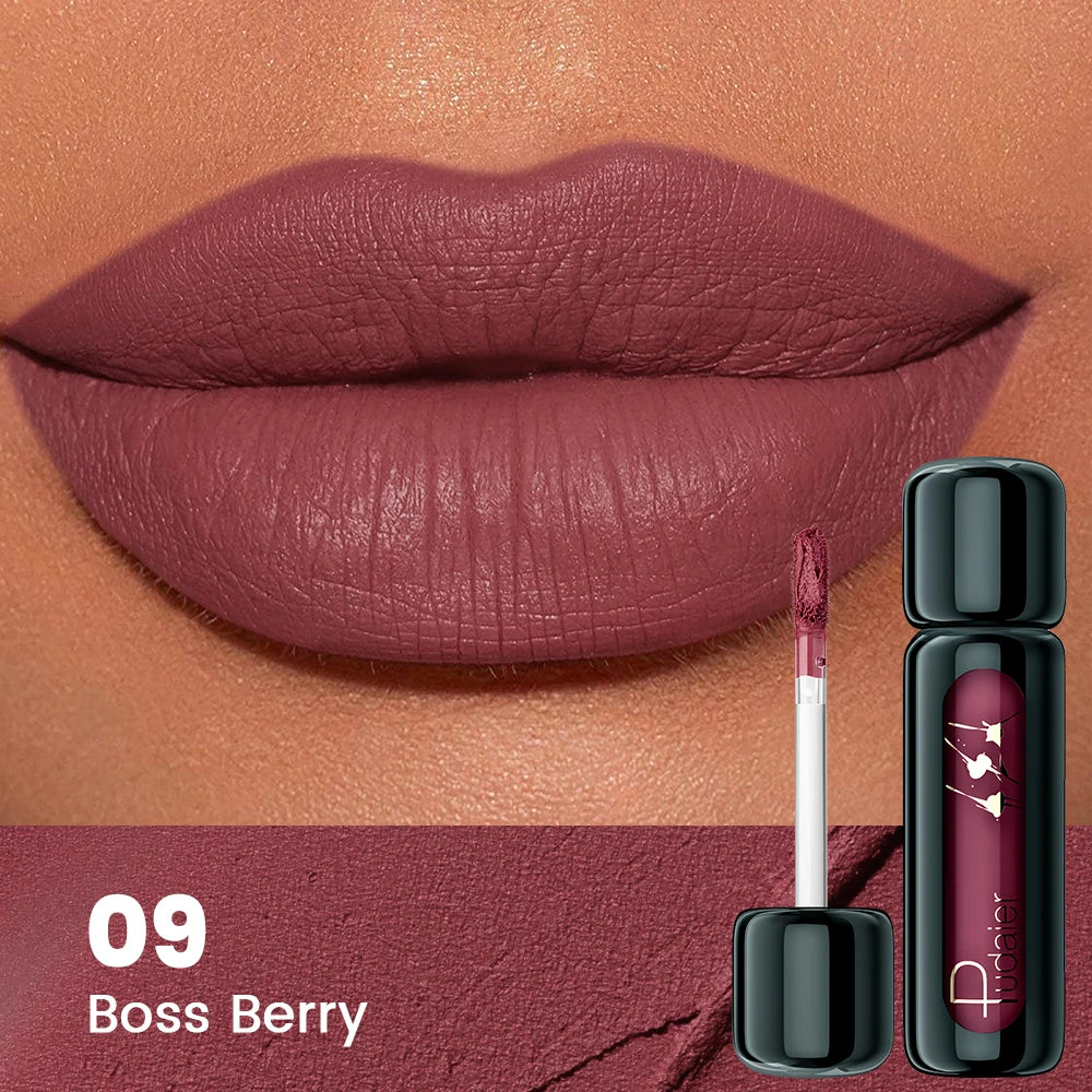 1pc Matte Velvet Lip Gloss, Highly Saturated Liquid Lip Mud, Non-Stick Long Lasting, All Skin Tones Compatible,Mother's Day Gift