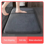 Absorbent Floor Mat Non Slip Bath Mat Anti Slip Coral Velvet Bathroom Floor Mat Door Mat Home Decoration