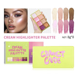 Eyebrow Cream Blush Curve Case Cream Cosmetics Highlighter Palette Matte Shimmer Finishes Shadow Tones Long-Lasting Cosmetics