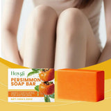 Persimmon Soap Bar for Body Odor Control, Handmade Persimmon Soap for Face and Body Wash, Gentle Smooth Deodorant Bath Soap 100g