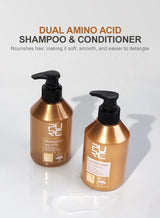 PURC Morocco Argan Oil Shampoo Conditioner Set Smoothing Nourishing Repair Damaged Frizz Hair Scalp Treatment Hair Care