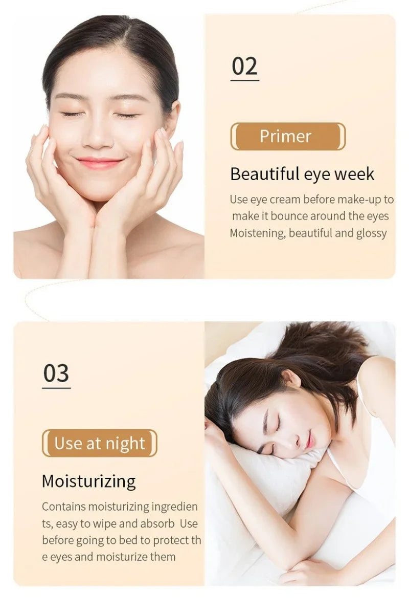 BIOAOUA Rice Whitening Eye Cream Moisturizing Reduce Dark Circles Lift Firm Brightening 20g