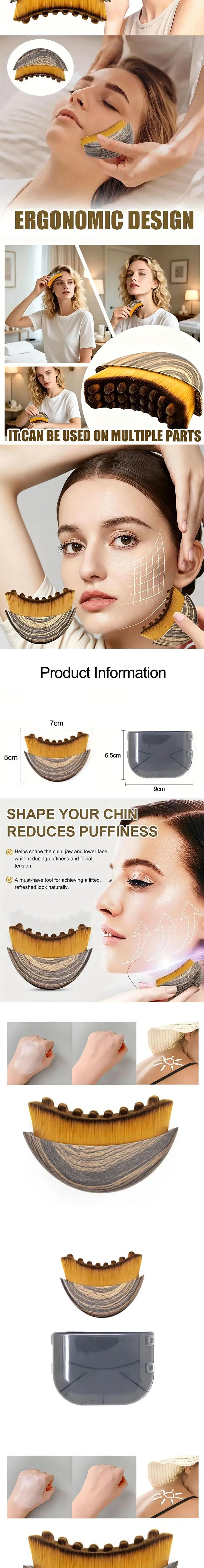 Lymphatic Contour Face Brush Ergonomically Designed To Fit  Sculpting Drainage Massager for Face The Skin Precisely LBHL31
