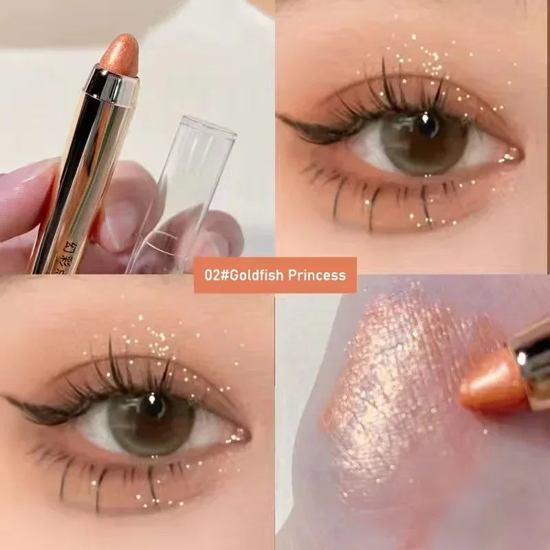 6 Colors Double-Ended Eyeshadow Stick – Waterproof, Long-Lasting, Matte & Glitter, Contour, Highlight, Certified, Unisex