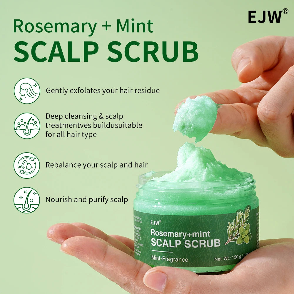 Hair Growth Spray,Scalp Scrub,Rosemary Scalp Exfoliator Scrub Shampoo,Hair Booster Serum,Strengthens Hair Roots,Helps Strengthen