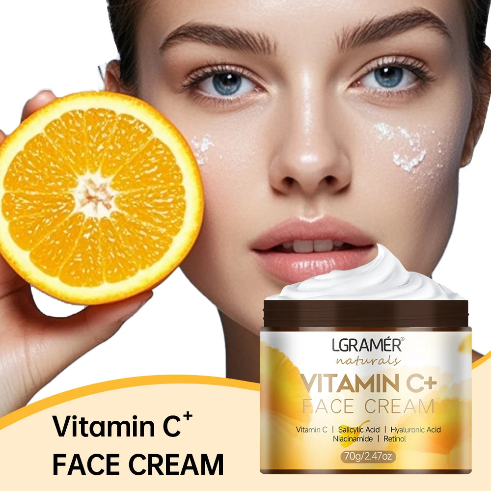 Vitamin C Face Cream Retinol Smooth Wrinkle Moisturizing Firming Hyaluronic Lightening Repairing Smooth Skincare Whitening Cream