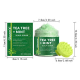 Tea Tree Scalp Scrub Anti-Dandruff Oil Control Refreshing Fluffy Anti-Breakage Soothing Nourishing Hair Deep Cleansing Shampoo