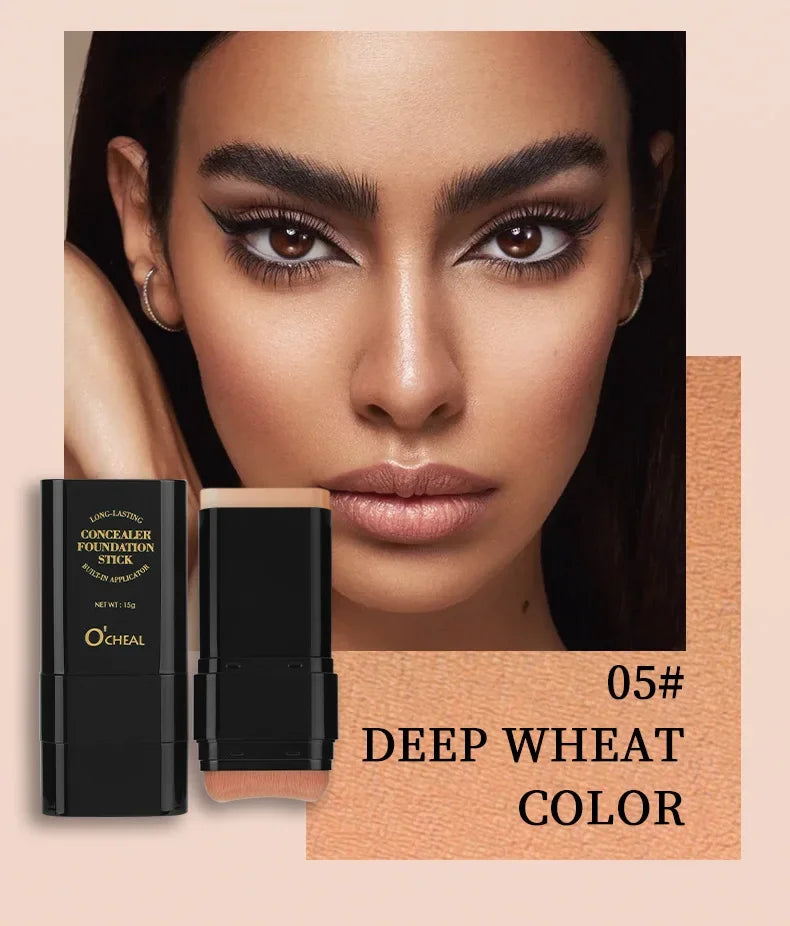 Eraser Foundation Stick Water Moist Light Concealer Foundation Covering Acne Scarring Dark Under-eye Circles Face Beauty Makeup