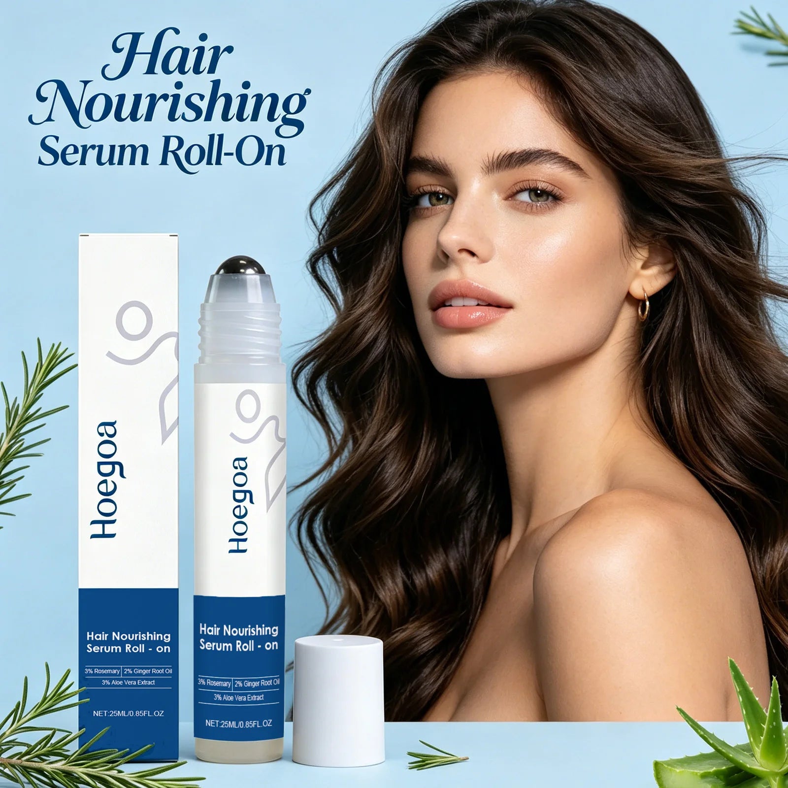 Hair Nourishing Serum Roll-On Improves Scalp Health Strengthens Hair Roots Thicker and Healthier Looking Hair Scalp Treatment Essence for Thinning Hair