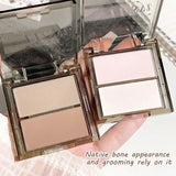 Medium skin tone matte waterproof contouring tray, medium concealer contouring powder, portable size less than 1 liquid ounce, n