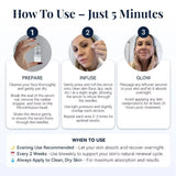 0.2MM Microneedle 2 Tools + 6 Bottles Korean Moisturizing Renewal Set, Firming & Anti-Fine Lines Daily Skin Care Essence