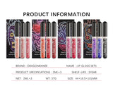 Halloween Lip Gloss Set Sparkling Purple Black Non Stick Lipstick Trio For Party Makeup Beauty Gift