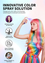 Temporary Hair Color Spray One-Time Hair Dyeing Instant Hair Salon Multi Color Hair Dye Makeup Chalk Washable DIY Party Styling