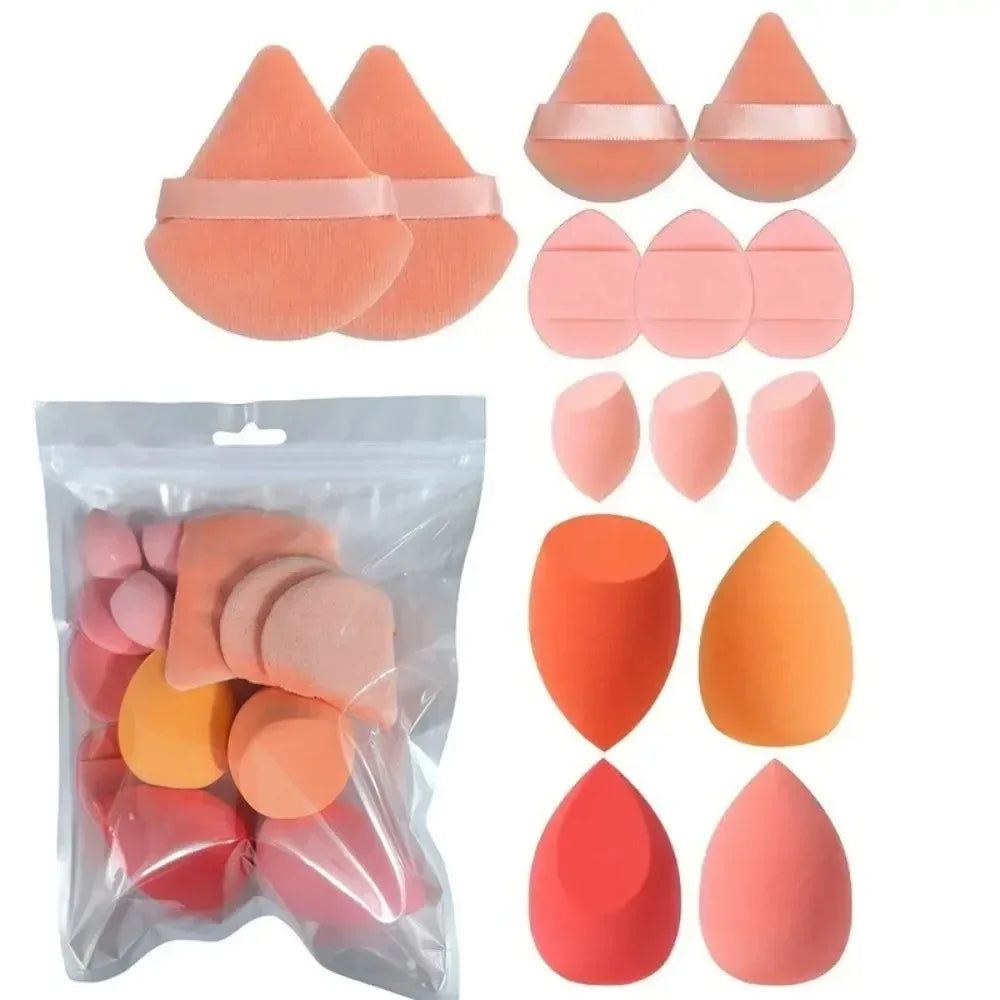 14PCS Set Makeup Sponge Professional Powder Puff for Foundation Blending Cosmetic Tools Beauty Accessories Soft Sponge
