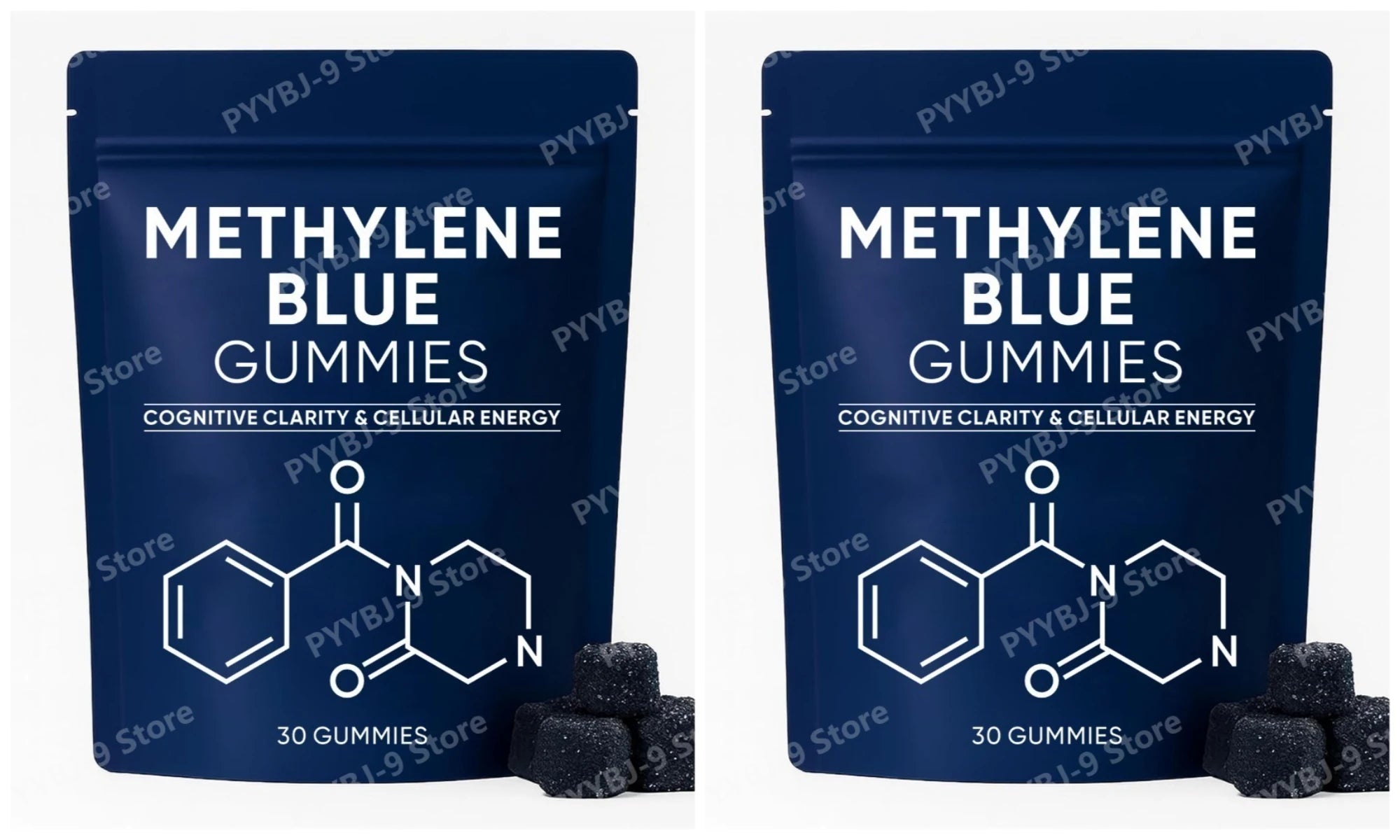Methylene Blue Gummies 30 Count 5mg USP Grade High Purity Formula for Cognitive Clarity Cellular Energy Daily Wellness Support