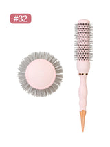 Barber Professional Round Blow Dry Brush, Professional Curly Hair Hot Cylinder Comb, 5 Sizes, Suitable for Fashionable Curly Hair Styling, Suitable for Women's Styling, Blow Drying, Curly Hair, Smoothing, Short Hair, Medium a