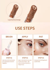 4Color Face Liquid Highlighter Bronzer Contouring Highlight Fluid Makeup Face Shimmer Shine High Lighter Iluminador Maquillaje
