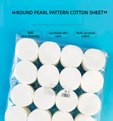 300/600pcs Round Facial Cleansing Pads High-Quality Makeup Remover Wipes Hypoallergenic Lint-Free Round Pads Light Beige