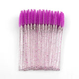 25/50/100 Pcs Eyelash Brushes Mascara Wands Eyelash Makeup Brush Spoolies for Eyebrow Eye Lash Extension Removing Beauty Tools