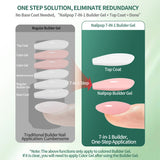 Nailpop 7 IN 1 Nail Glue Gel 15ml Gellack UV Nails Builder Gel Apex & Extension Soak off Base Gel Top Coat  HEMA FREE