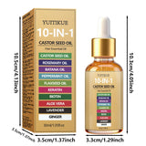 YUITIKUE 10-IN-1 Castor Seed Hair Oil | Natural Blend Of Batana, Rosemary & Biotin | For Deep Nourishment & Healthy Hair & Scalp