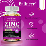 Zinc Picolinate 100 Mg - Superior Zinc Absorption Boosts Immune Support, Sleep & Energy, Supports Respiratory Health