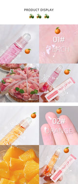 Roll-On Lip Oil Moisturizing Lip Balm Liquid Nourishing Lip Oil Colorless Transparent Fruit Lip Oil New Valentine's Day Gift Lip Balm