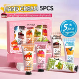 Christmas gift 5/box hand cream set,Fragrance hand cream,cream texture,hand cream travel pack,durable moisturizer gift for women