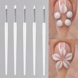 5Pcs/set Silicone Nail Brush UV Gel Polish Tip 3D Image DIY Dotting Polish Brushes Pen Professional DIY Manicure Tools