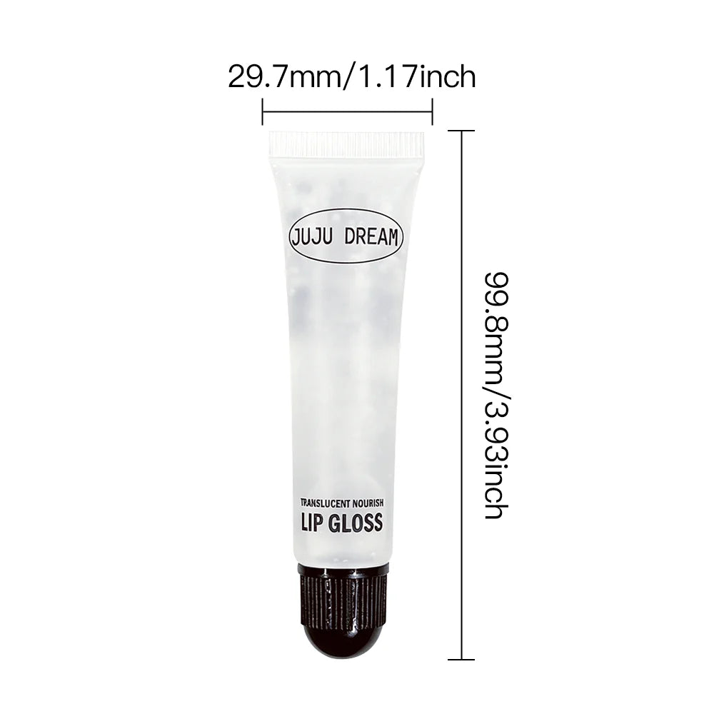 JUJU DREAM Translucent Nourishing Lip Gloss Hydrating Clear Lip Oil Repairing Glossy Lip Care