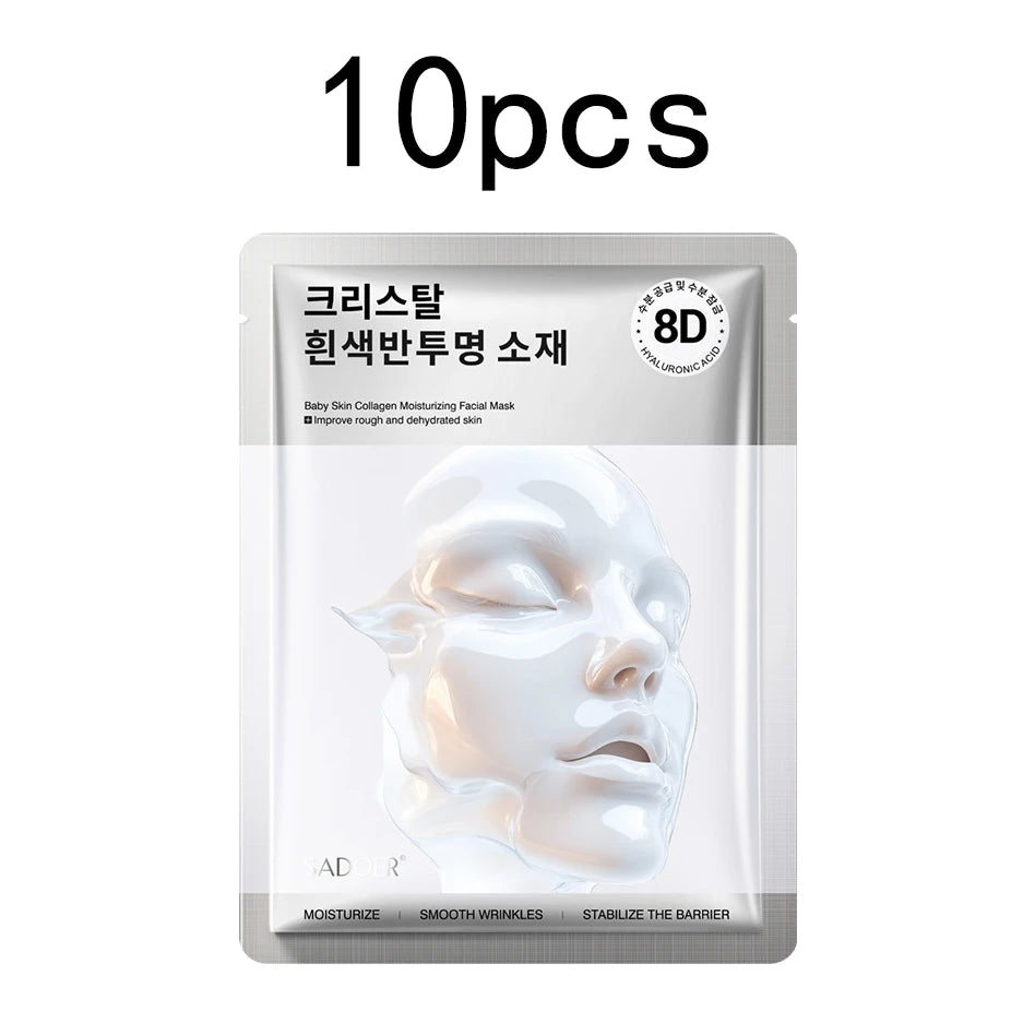 "Collagen Glow" Hydrating Face Mask | Brightening & Moisturizing Treatment | With Marine Collagen & Hyaluronic Acid