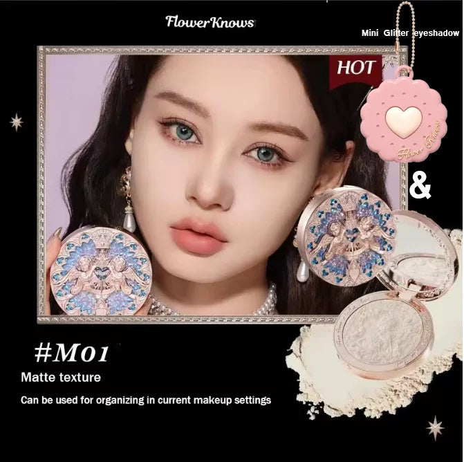 The Flower Knows Little Angel Collection Relief Highlight Face Powder Iluminador Makeup Contour Highlighter Palette 8g/0.3Fl.oz