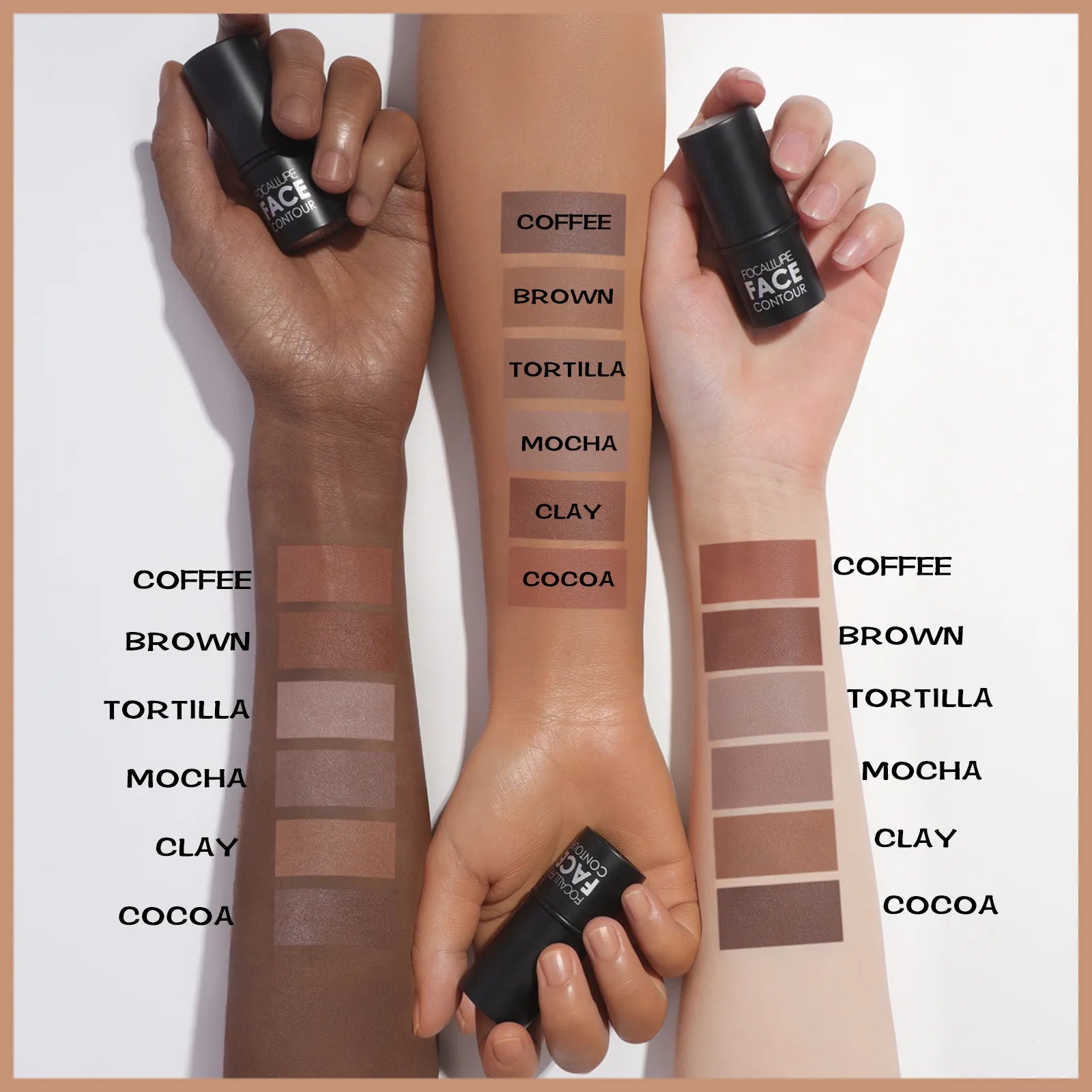 Wholesale FOCALLURE Bronzer Highlighter Stick Waterproof Body Face Contour Corrector Illuminator Cream For Women's Makeup