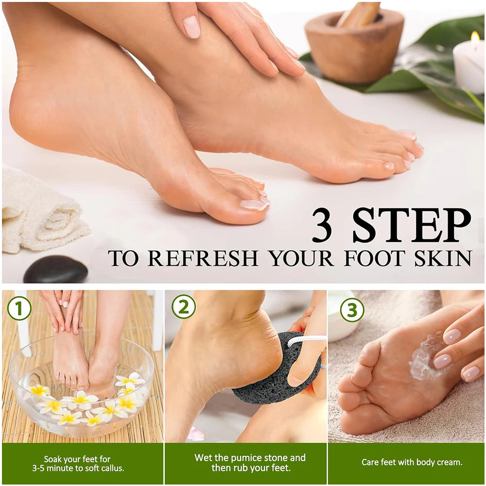 Natural Lava Pumice Stone Callus Remover for Feet Heels and Palm Clean Scruber Hard Skin Callus Remover Scrub Pumice Tool