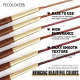 Matte 6-colors Lip Liner Pencil Bevel Design Nib Lip Contour Lipstick Nude Brown Lipstick Pencil Natural Lasting Lipliner Makeup