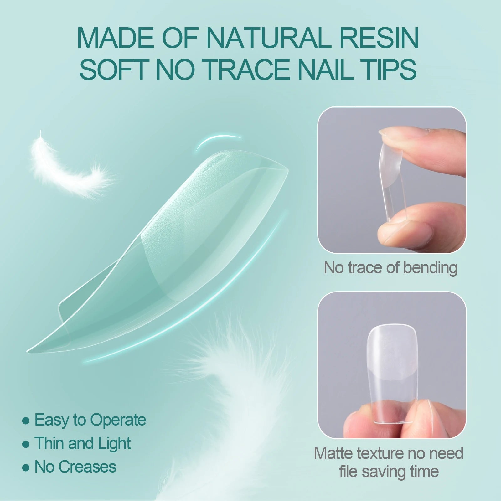 Nailpop Soft Gel Tips For Nails Acrylic Material Half Almond Artificial Nail Capsule Accessories Tool Art Salon 120pcs/box