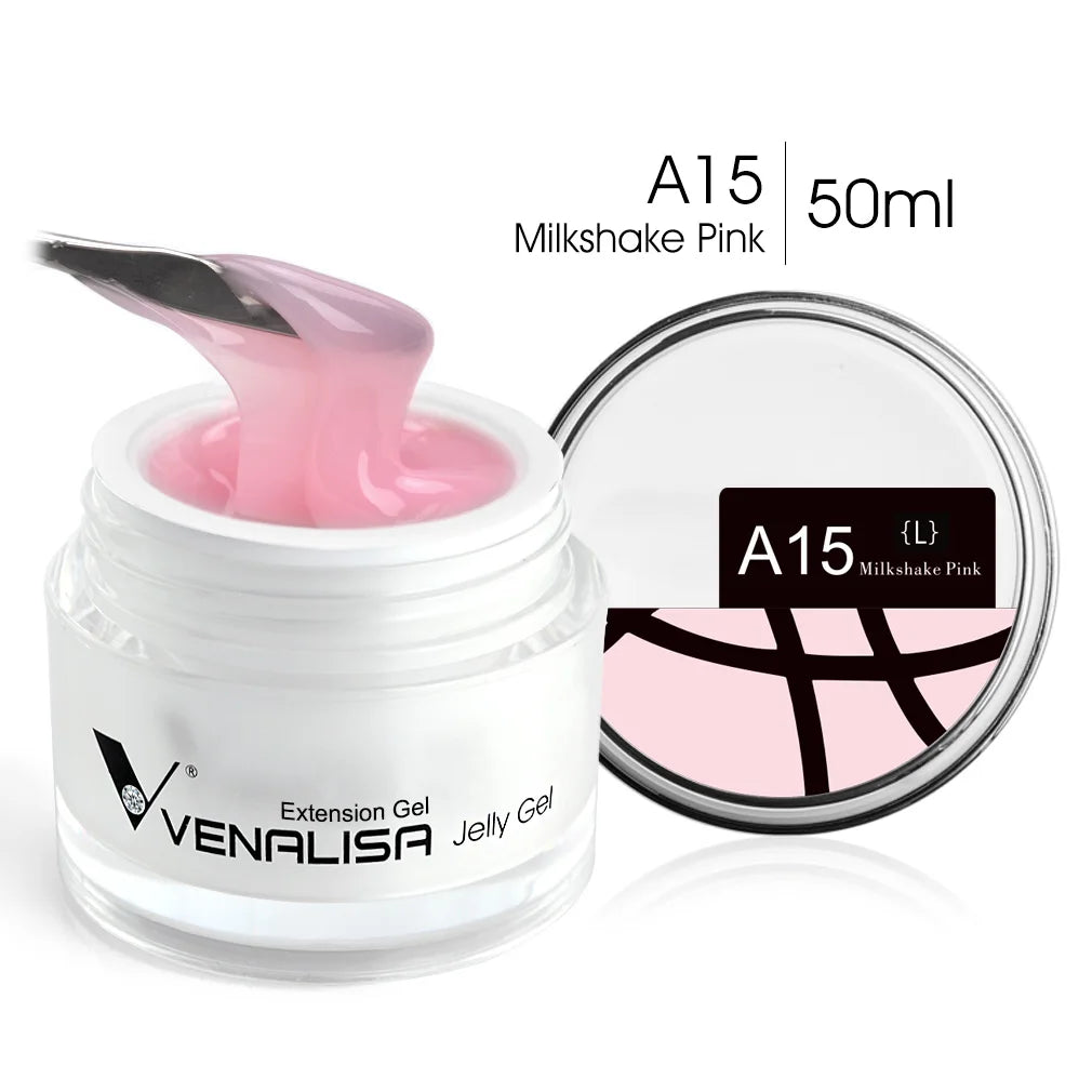 VENALISA Clear Color Extension Gel Pearl Glittle Gel Canni Supply Camouflage Fasting Jelly Nail Gel Self Leveling Acrylic Gel