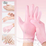 2Pcs Reusable Silicone Moisturizing Gloves, Exfoliating Spa Hand Masks for Dry Cracked Skin, Soft Smooth Hand Care Tools