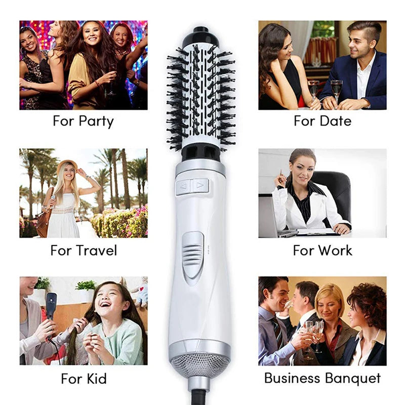 3 in 1 Round Rotating Volumizer Styler Rotating Hair Brush Automatic Rotating Styler Ionic Hair Brush hot air Dryer