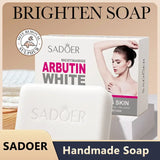 Sadoer Niacinamide Arbutin Facial Soap Moisturizing Brightening Deep Cleansing Body Face Wash Foam Facial Cleanser Handmade Soap