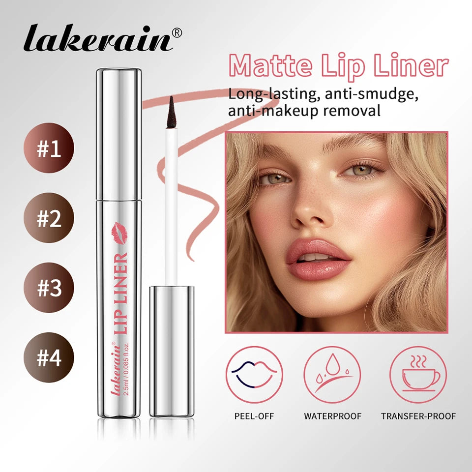 Lip Liner Pencil Peel Off Lip Stain Tattoo Long Wearing Matte Waterproof Smudge Proof Transfer Proof Lip Cosmetic For All Day
