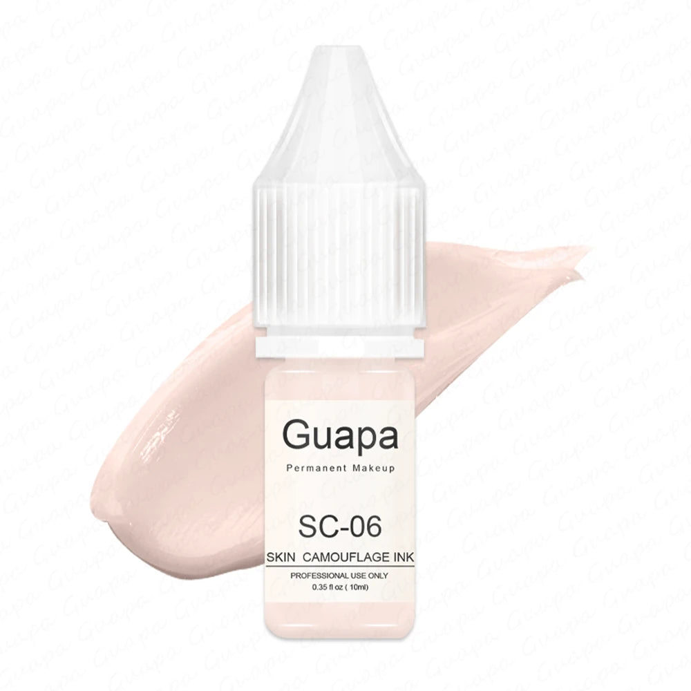 Guapa 10ml Permanent Makeup Ink Stretch Mark Camouflage Pigments Skin Tone Scar Camouflage Tattoo Ink for Restore Skin Tone