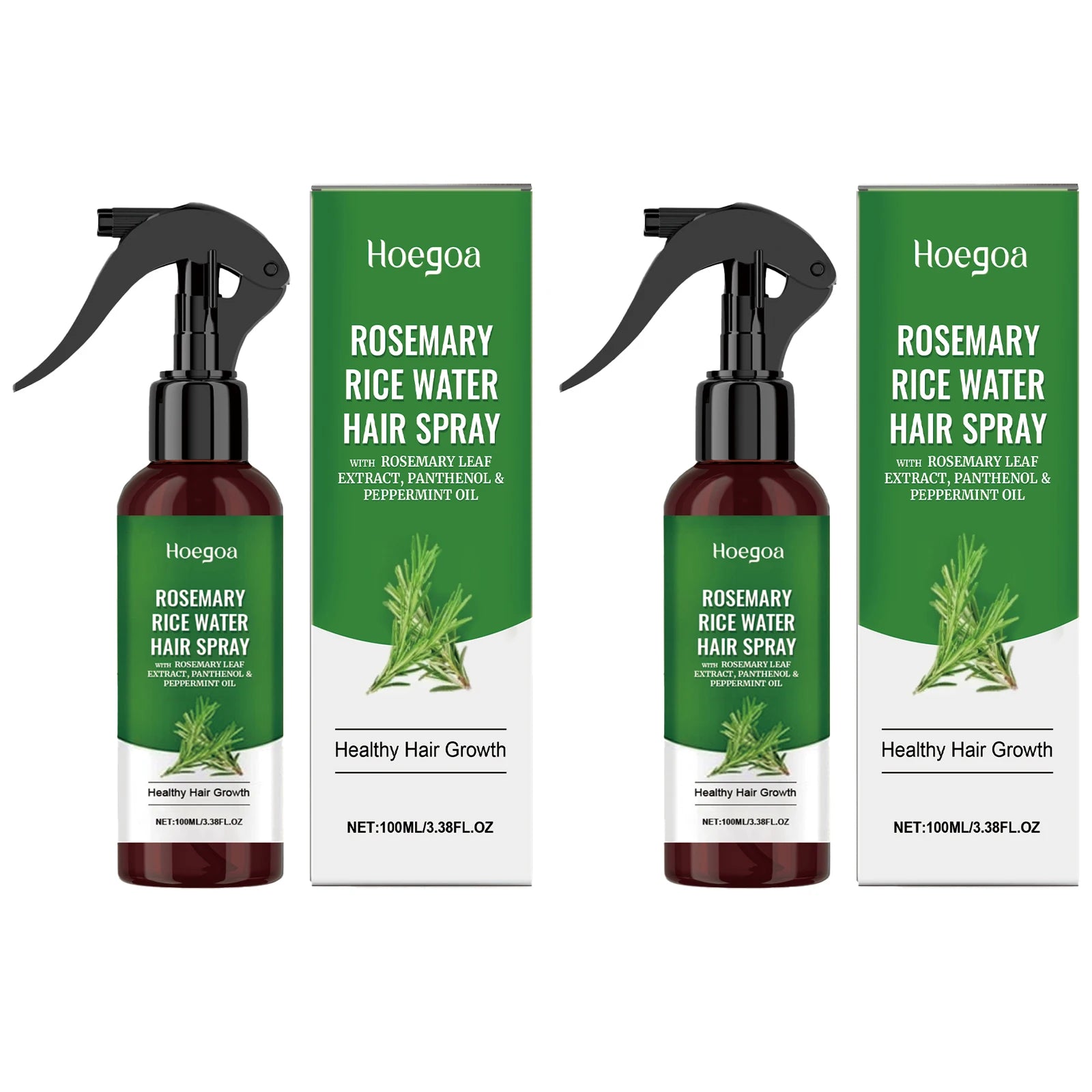 Rosemary Hair Growth Spray with Rice Water Hair Care Oil for Scalp Hydrate Thickness Anti-Flake Soft Smooth Strengthen Hair Mist