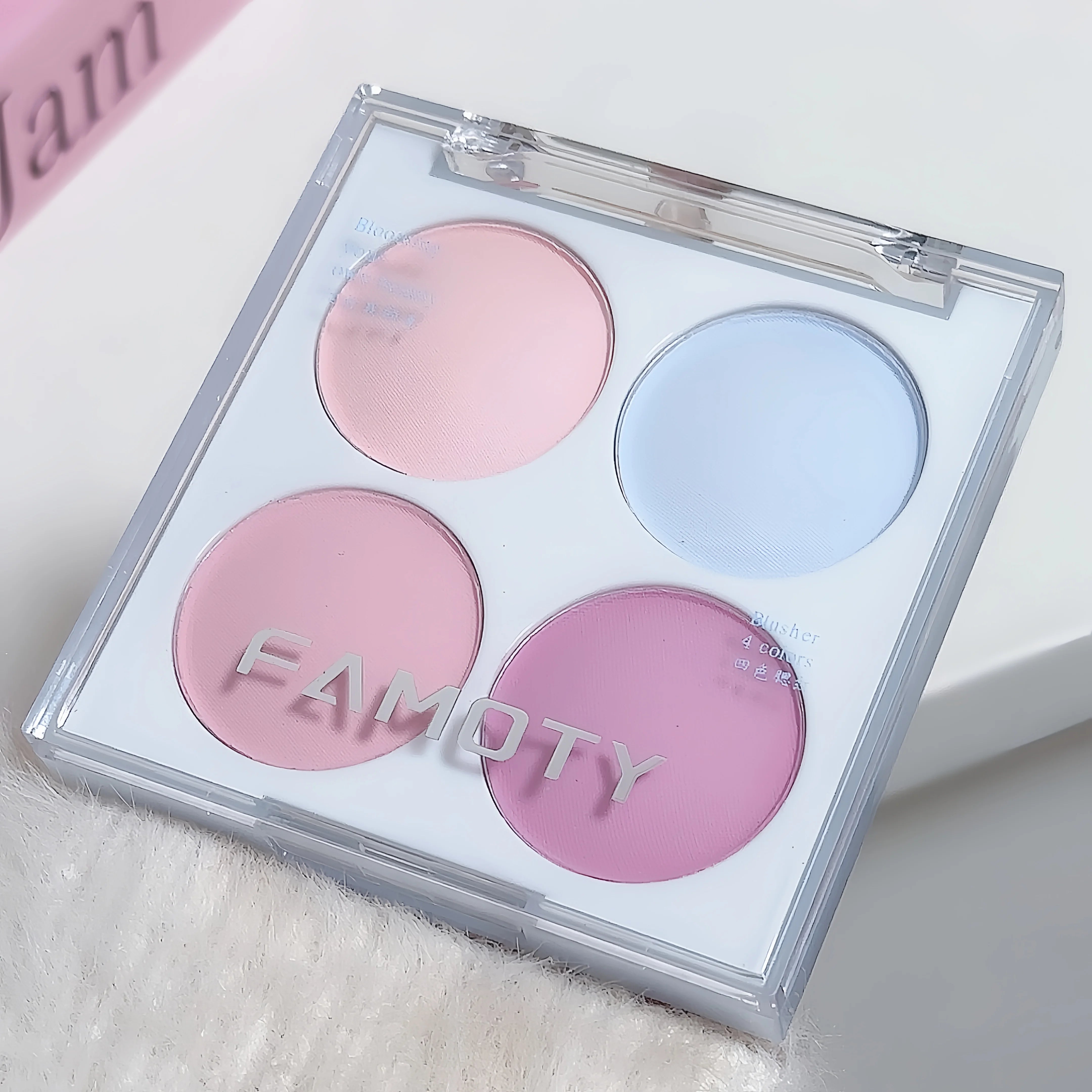 4 Colors Matte Blush Powder Set - Sweet Warm Tone Face Makeup Cheek Brightener Cosmetic Illuminator for Enhanced Facial Beauty