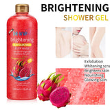 1000ml Lavender Kojic Acid AHA Shower Gel Deep Cleansing Brighten Skin Scrub Body Wash Exfoliator Body Care Fragrance Skincare