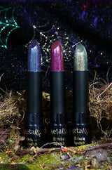 Diamond Pink Lipstick Metallic Glitter Lipstick Waterproof Shiny Pearlescent Dark Blue Red Matte Lip Gloss Halloween Lips Makeup